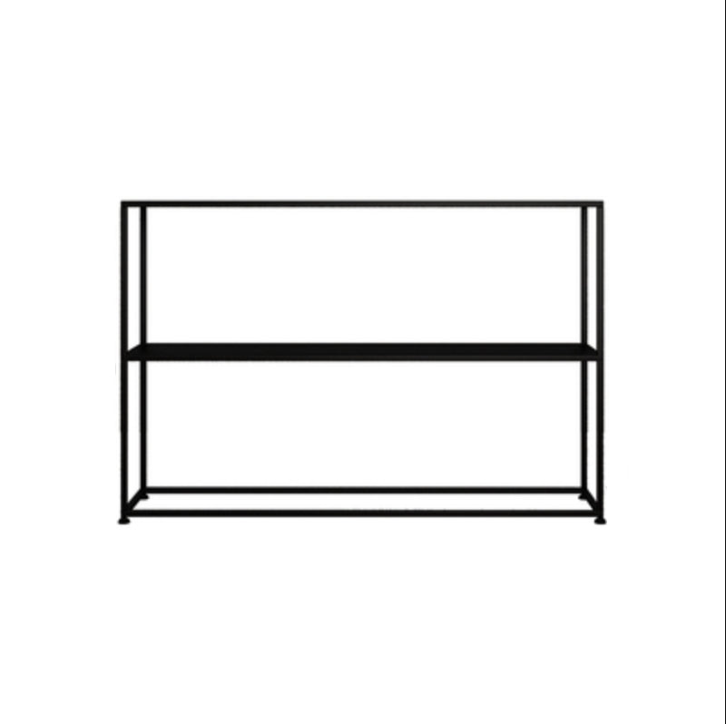 Metal Etagere Bookshelf Contemporary Open Back Bookcase with Shelves