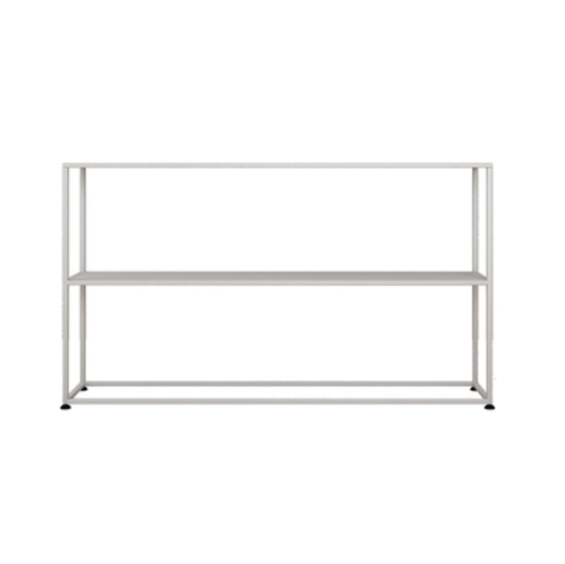 Metal Etagere Bookshelf Contemporary Open Back Bookcase with Shelves
