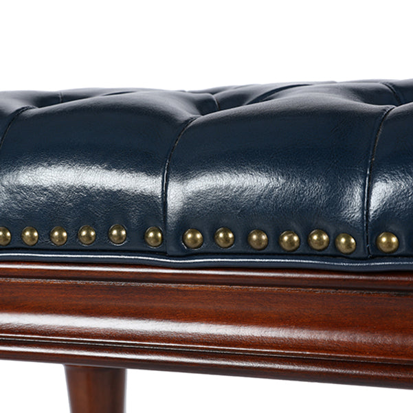 Rubberwood Seating Bench 16.5" W Cushioned Rectangle Entryway Bench