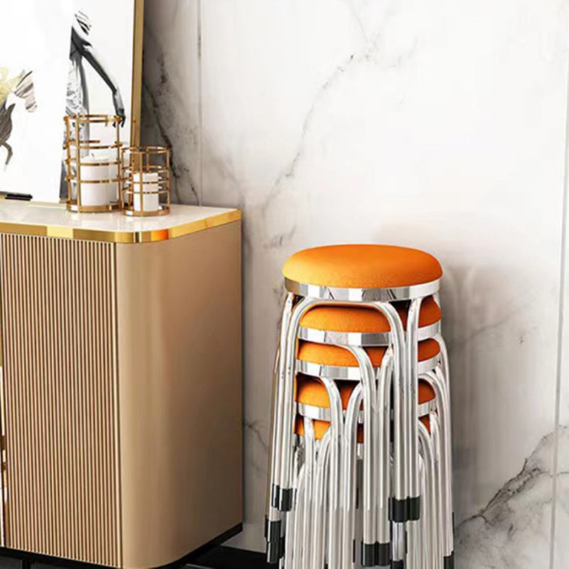 Round Modern Standard Leather Water Resistant Standard for Drawing Room