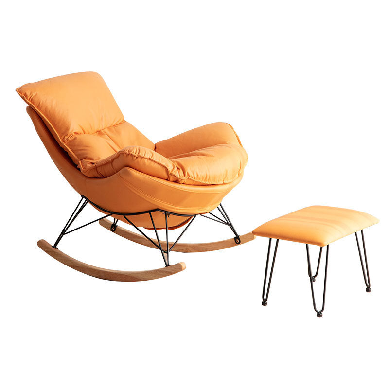 Contemporary Style Nursery Sofa Rocking Chair Indoor Rocking Chair with Ottoman