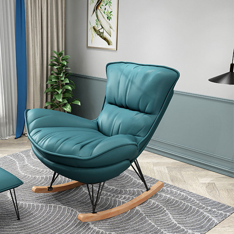 Modern Lazy Sofa Chair Iron Base Rocking Chair in Living Room