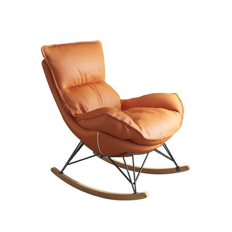Modern Lazy Sofa Chair Iron Base Rocking Chair in Living Room