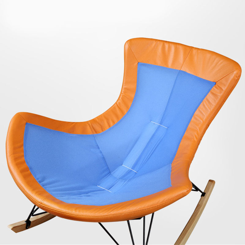 Modern Lazy Sofa Chair Iron Base Rocking Chair in Living Room