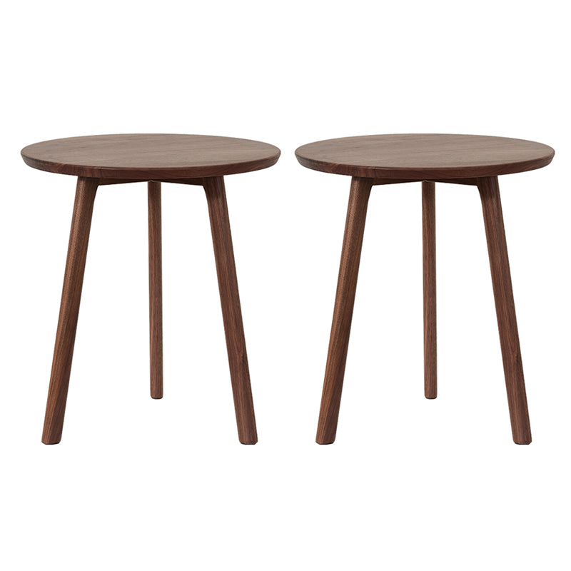 Scandinavian Solid Wood 3 Legs Double Tier Living Room Side Table