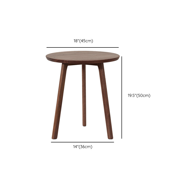 Scandinavian Solid Wood 3 Legs Double Tier Living Room Side Table