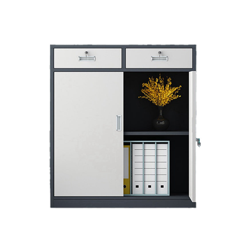 Vertica Metal File Cabinet Modern Color Block Filing Cabinet for Office