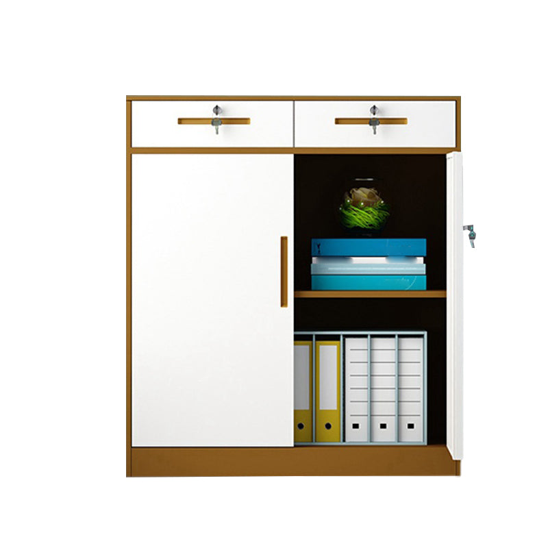 Vertica Metal File Cabinet Modern Color Block Filing Cabinet for Office