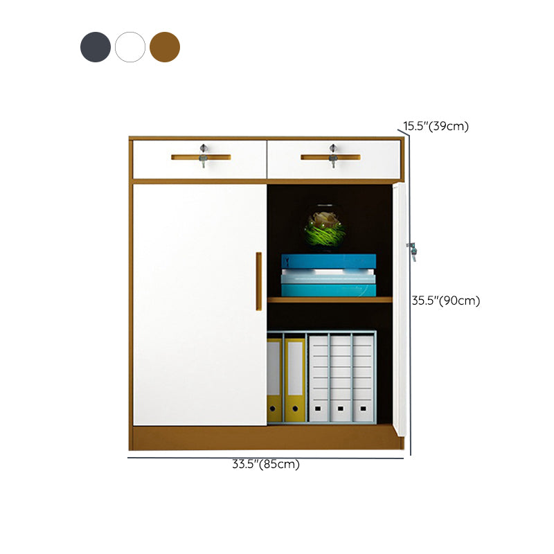 Vertica Metal File Cabinet Modern Color Block Filing Cabinet for Office