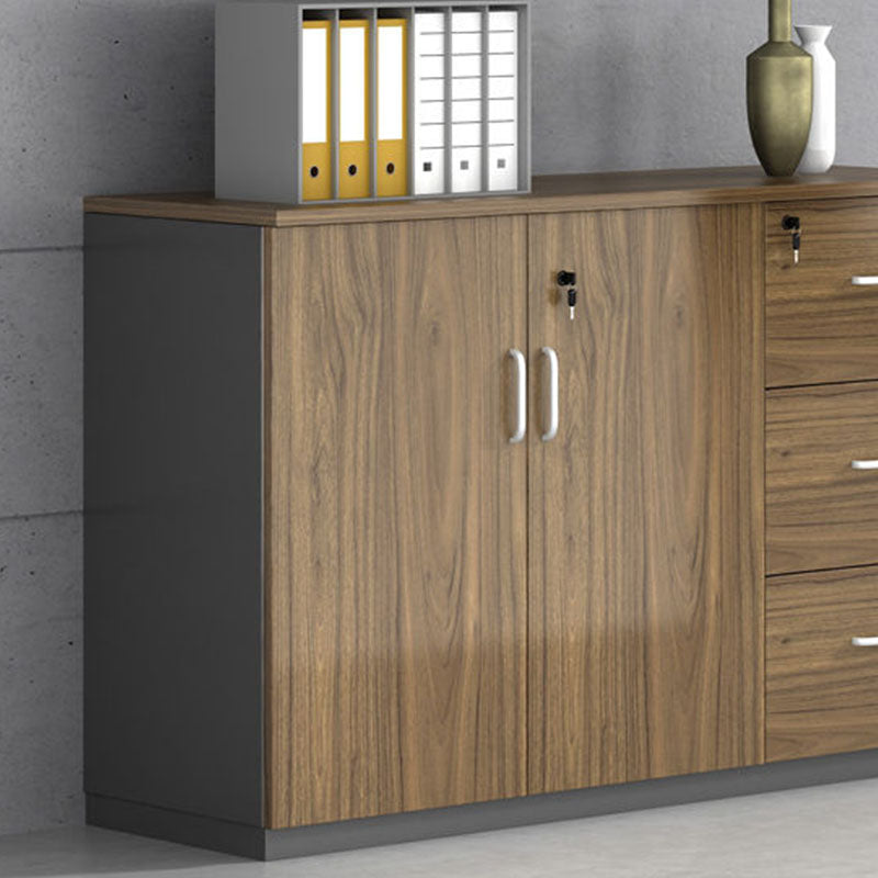 Contemporary Style Filing Cabinet Wood Lateral File Cabinet with Locking Storage