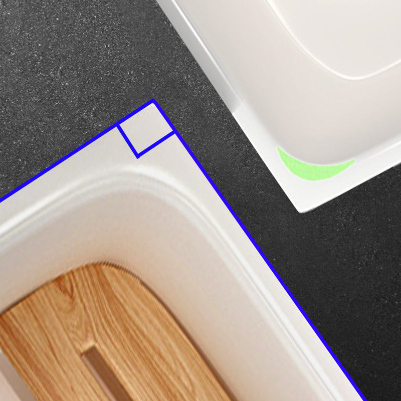 Modern Rectangle Acrylic Bathtub Freestanding Bathtub with Drain Bath Tub(without Plank)