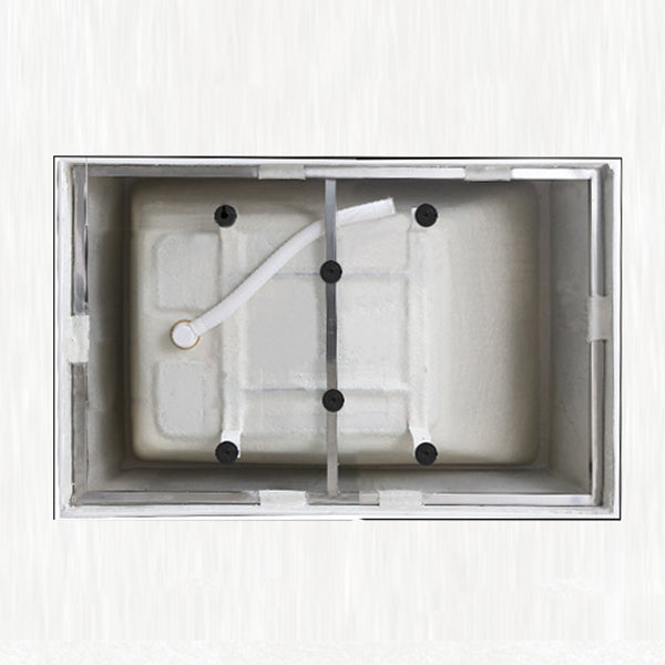 Modern Rectangle Acrylic Bathtub Freestanding Bathtub with Drain Bath Tub(without Plank)