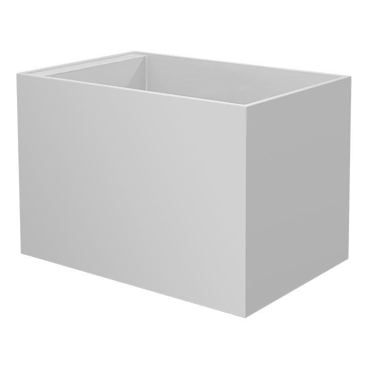 Modern Rectangle White Bathtub Acrylic Freestanding Soaking Bathtub with Drain Bath Tub