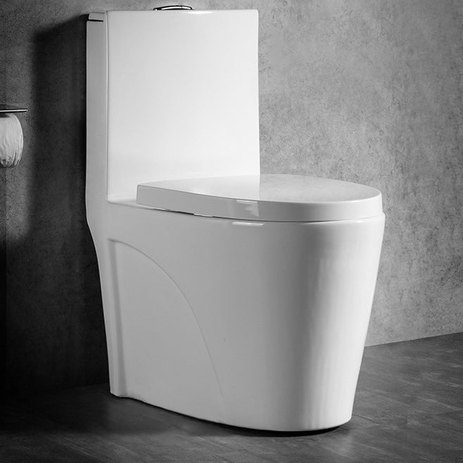 Modern 1-Piece Toilet Bowl White Urine Toilet with Slow Close Seat for Bathroom