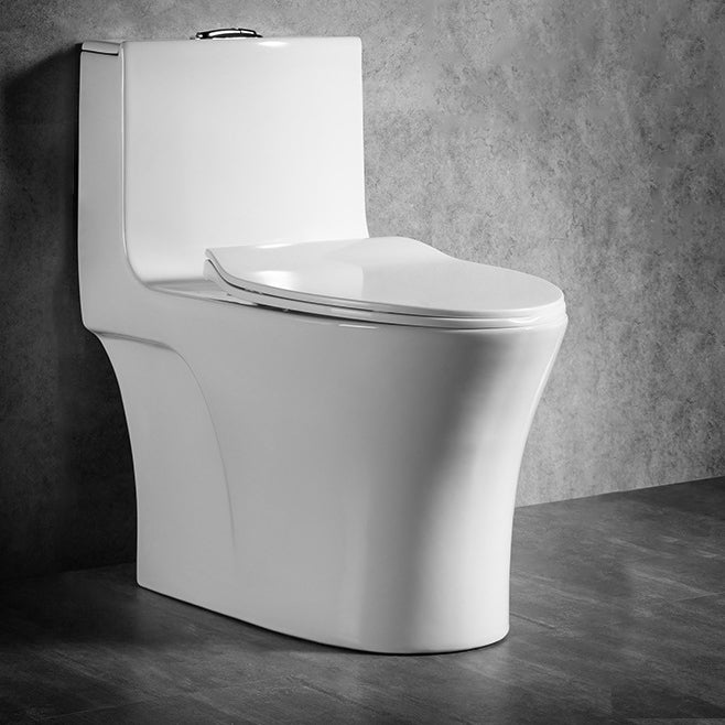 Modern 1-Piece Toilet Bowl White Urine Toilet with Slow Close Seat for Bathroom
