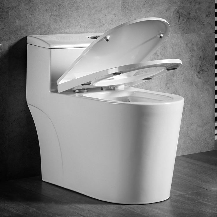 Modern 1-Piece Toilet Bowl White Urine Toilet with Slow Close Seat for Bathroom