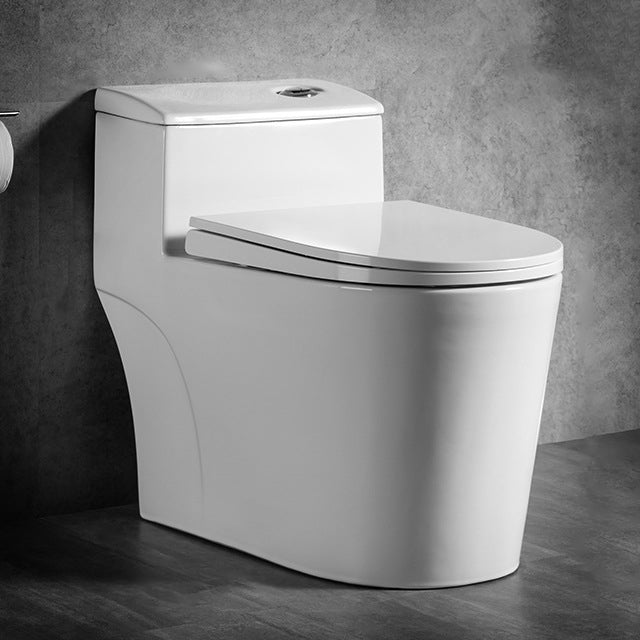 Modern 1-Piece Toilet Bowl White Urine Toilet with Slow Close Seat for Bathroom
