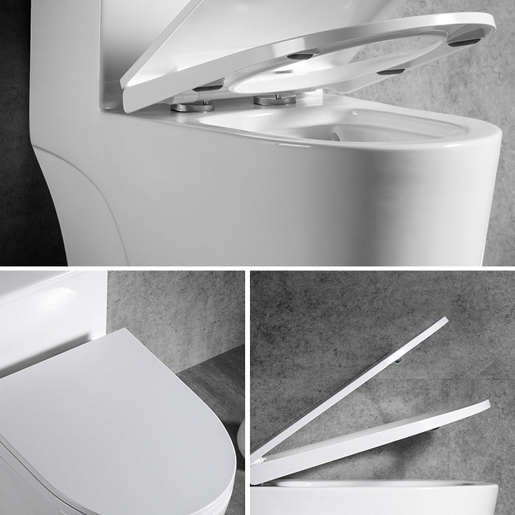 Modern 1-Piece Toilet Bowl White Urine Toilet with Slow Close Seat for Bathroom