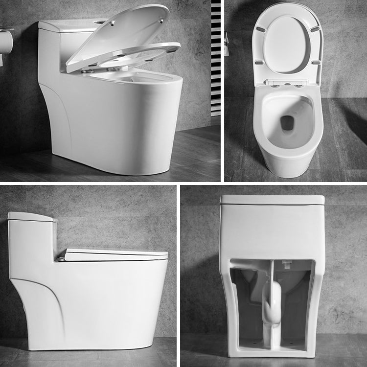 Modern 1-Piece Toilet Bowl White Urine Toilet with Slow Close Seat for Bathroom