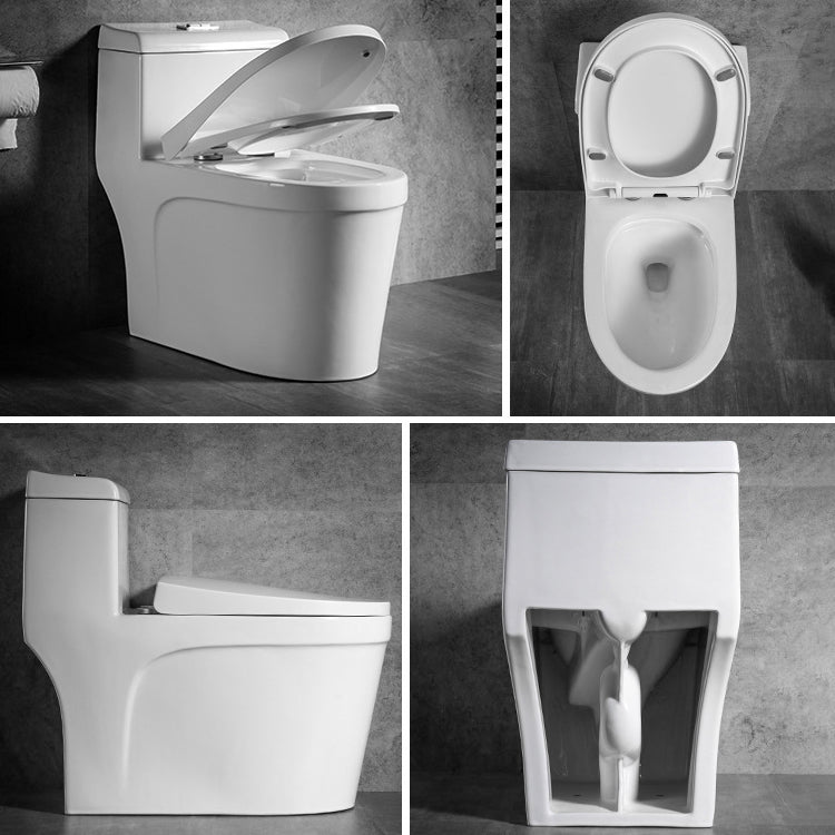 Modern 1-Piece Toilet Bowl White Urine Toilet with Slow Close Seat for Bathroom