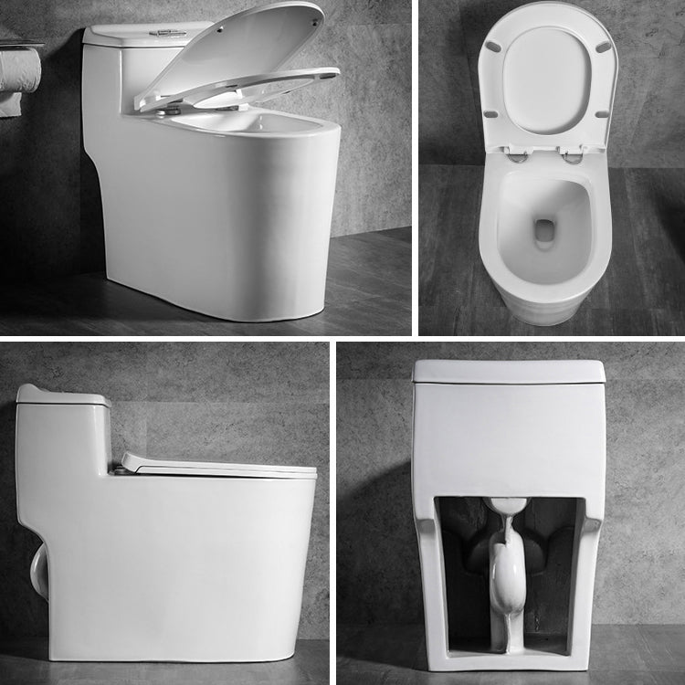 Modern 1-Piece Toilet Bowl White Urine Toilet with Slow Close Seat for Bathroom