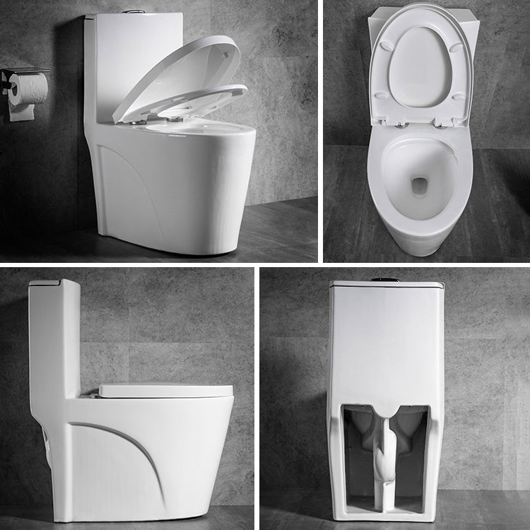 Modern 1-Piece Toilet Bowl White Urine Toilet with Slow Close Seat for Bathroom