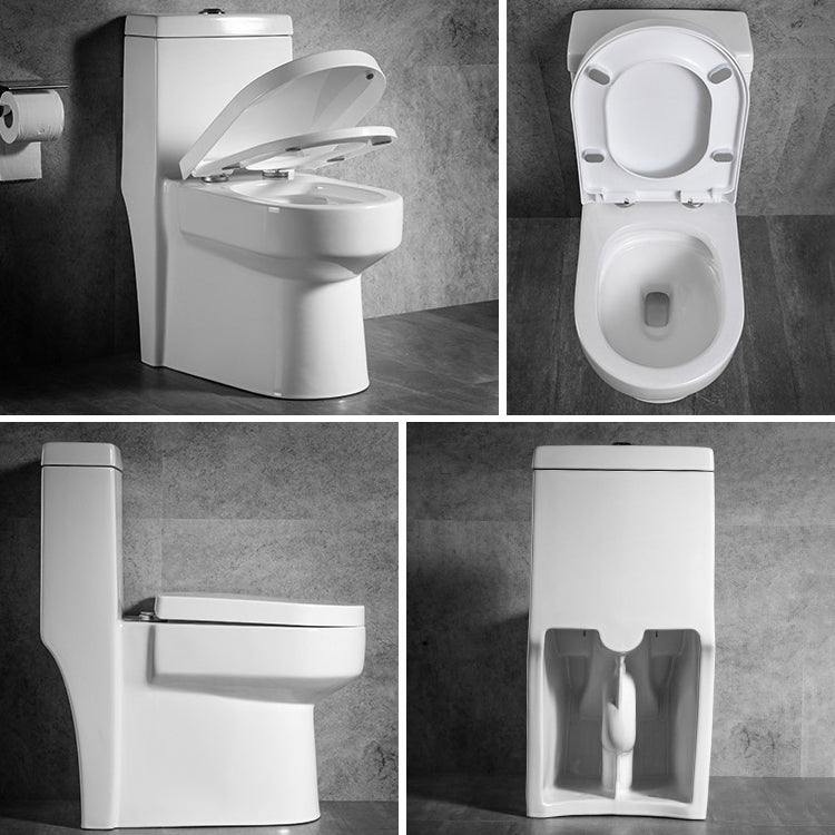 Modern 1-Piece Toilet Bowl White Urine Toilet with Slow Close Seat for Bathroom