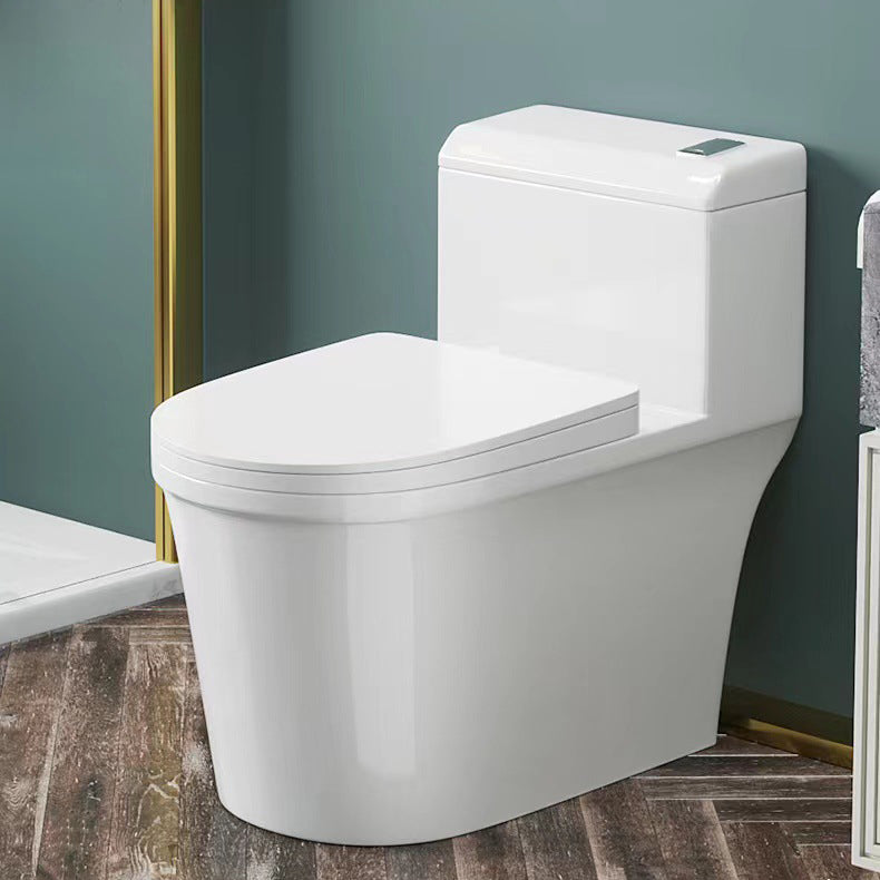 Modern 1-Piece Toilet Floor Mounted White Urine Toilet with Slow Close Seat for Bathroom