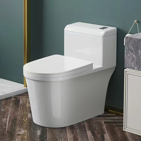 Modern 1-Piece Toilet Floor Mounted White Urine Toilet with Slow Close Seat for Bathroom