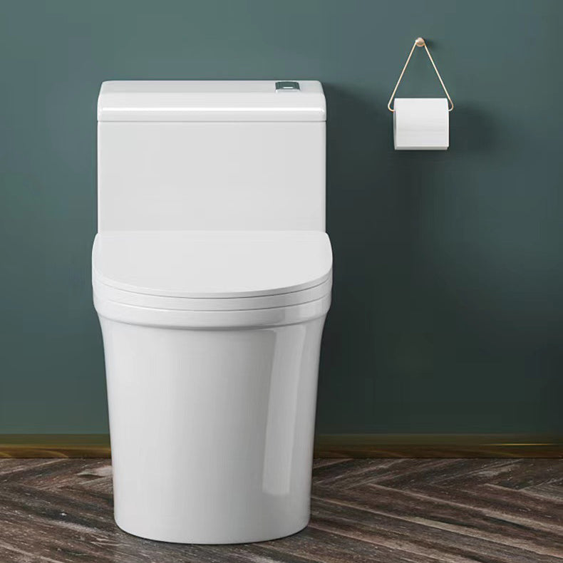 Modern 1-Piece Toilet Floor Mounted White Urine Toilet with Slow Close Seat for Bathroom
