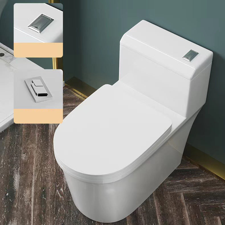 Modern 1-Piece Toilet Floor Mounted White Urine Toilet with Slow Close Seat for Bathroom