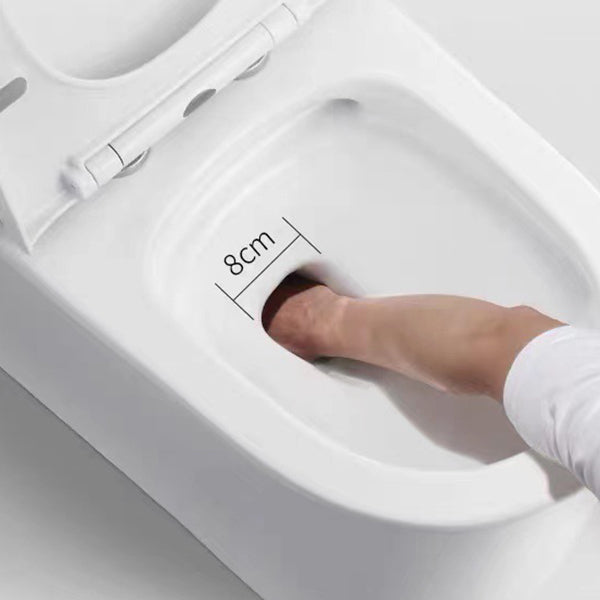 Modern 1-Piece Toilet Floor Mounted White Urine Toilet with Slow Close Seat for Bathroom