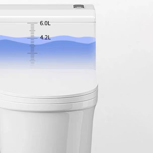 Modern 1-Piece Toilet Floor Mounted White Urine Toilet with Slow Close Seat for Bathroom