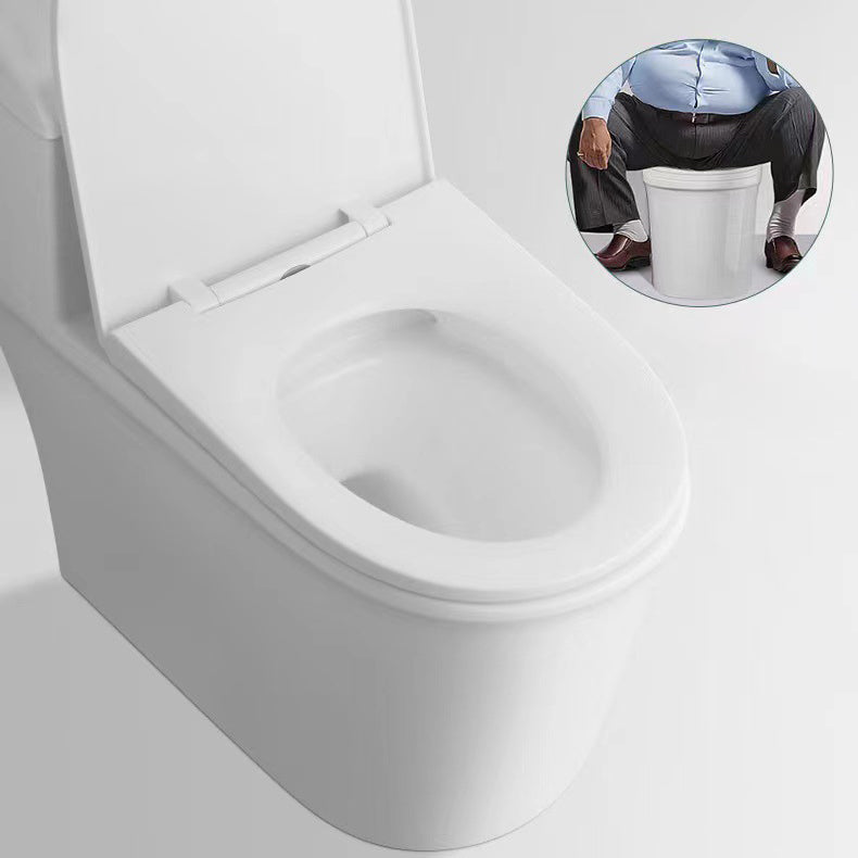 Modern 1-Piece Toilet Floor Mounted White Urine Toilet with Slow Close Seat for Bathroom