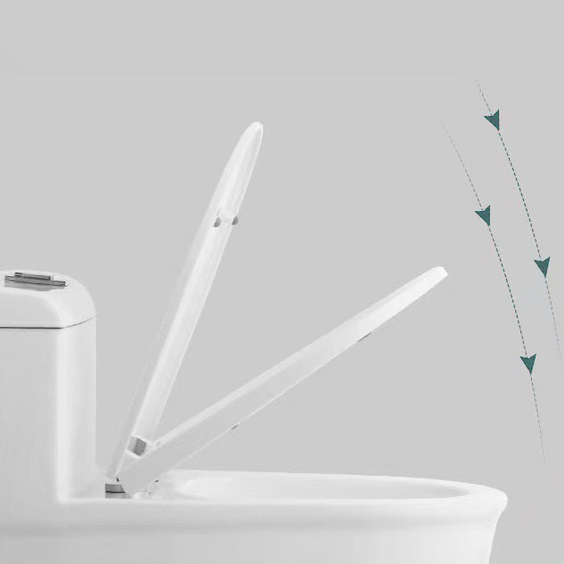 Modern 1-Piece Toilet Floor Mounted White Urine Toilet with Slow Close Seat for Bathroom