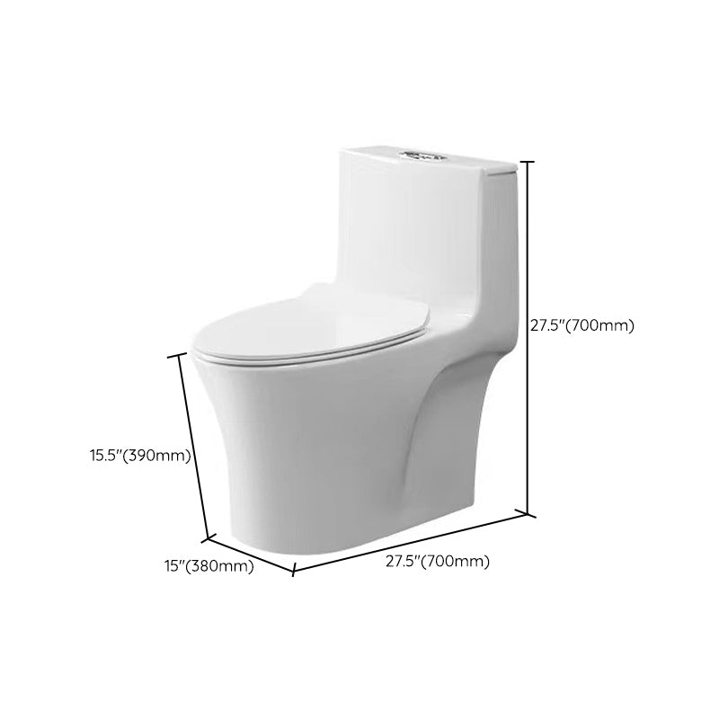 Modern 1-Piece Toilet Floor Mounted White Urine Toilet with Slow Close Seat for Bathroom