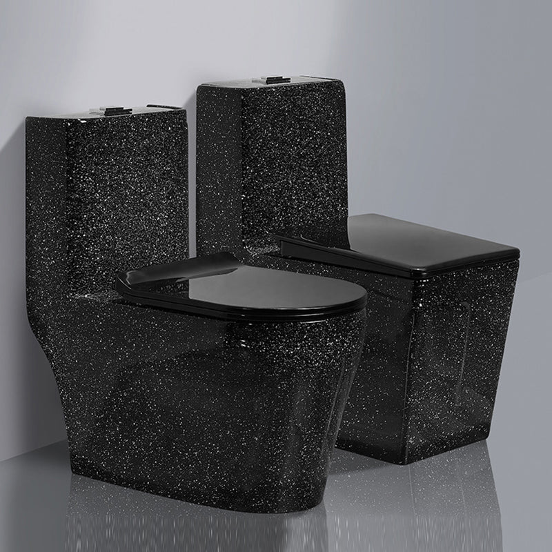 Traditional All-In-One Toilet Bowl Floor Mounted Black Urine Toilet for Bathroom