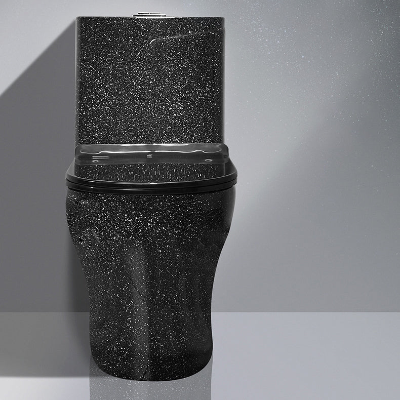 Traditional All-In-One Toilet Bowl Floor Mounted Black Urine Toilet for Bathroom