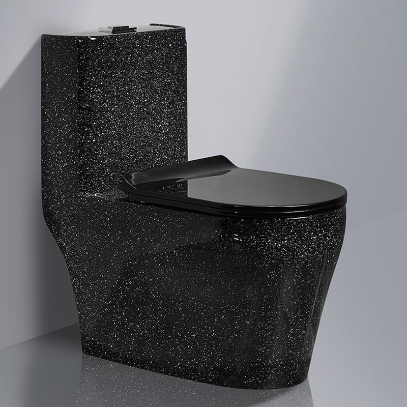 Traditional All-In-One Toilet Bowl Floor Mounted Black Urine Toilet for Bathroom