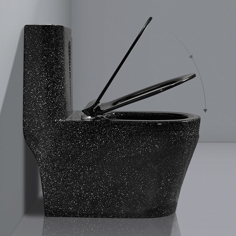 Traditional All-In-One Toilet Bowl Floor Mounted Black Urine Toilet for Bathroom