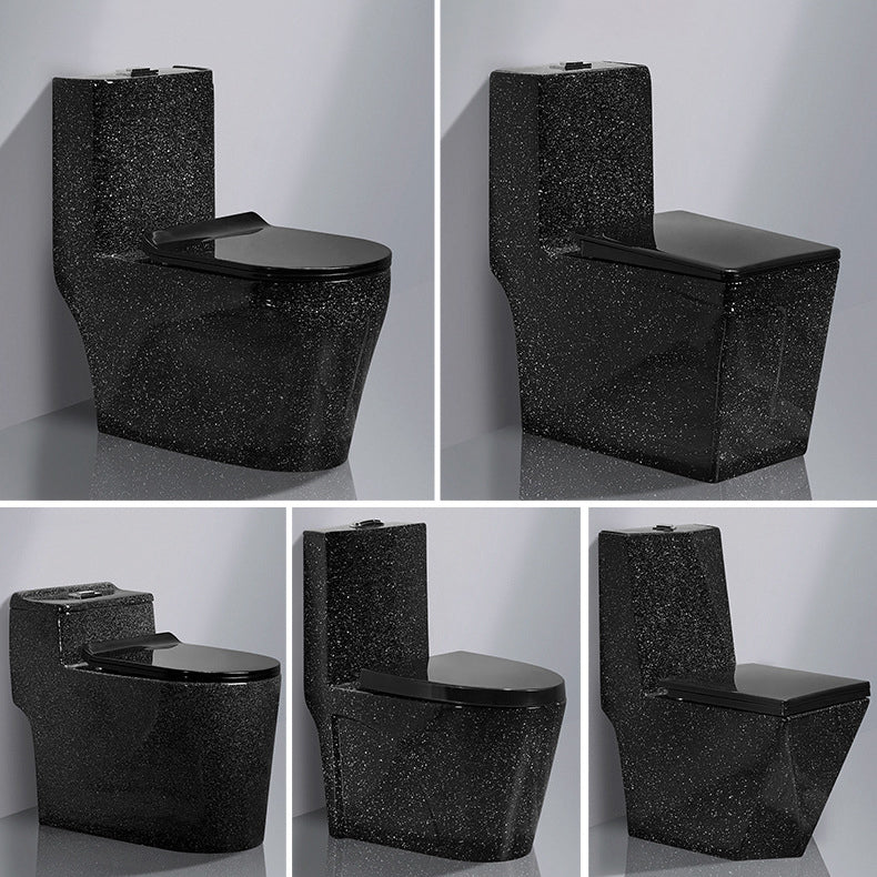 Traditional All-In-One Toilet Bowl Floor Mounted Black Urine Toilet for Bathroom
