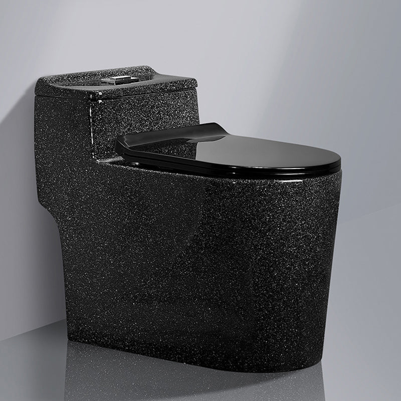 Traditional All-In-One Toilet Bowl Floor Mounted Black Urine Toilet for Bathroom