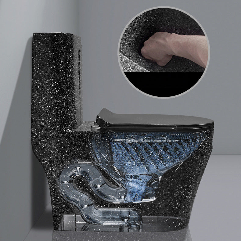 Traditional All-In-One Toilet Bowl Floor Mounted Black Urine Toilet for Bathroom