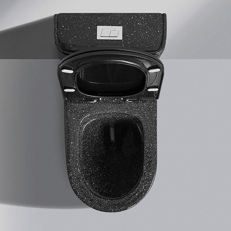 Traditional All-In-One Toilet Bowl Floor Mounted Black Urine Toilet for Bathroom