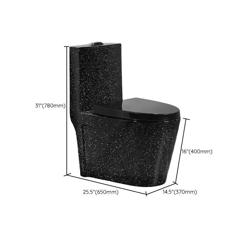 Traditional All-In-One Toilet Bowl Floor Mounted Black Urine Toilet for Bathroom