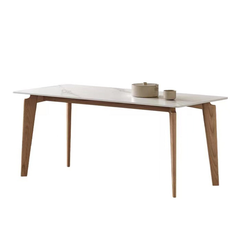 Modern 1/2/4/5/6/7 Pieces Dining Table Set Stone Rectangle Furniture in White