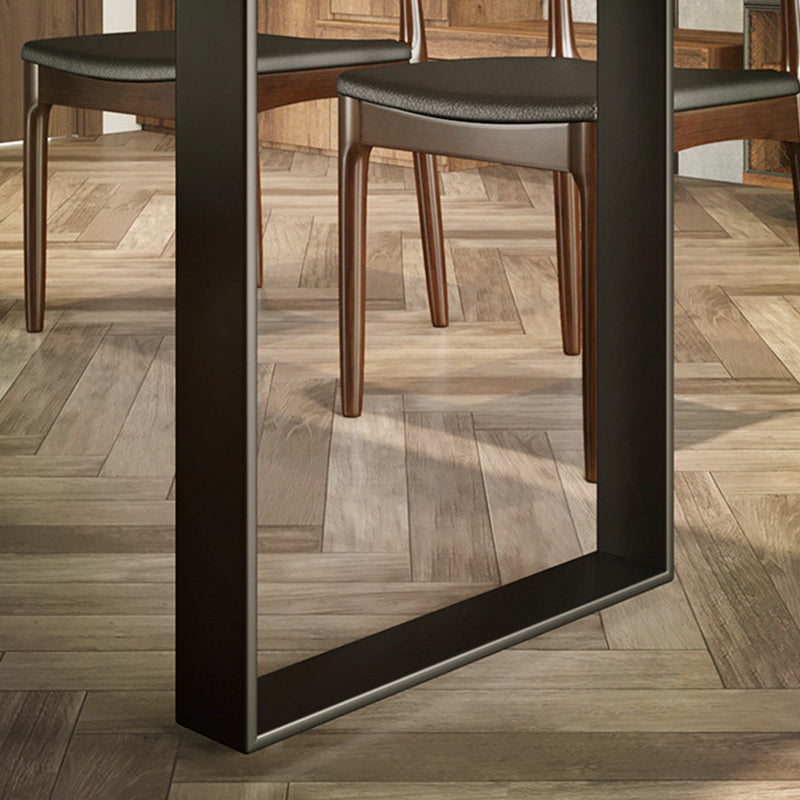 Industrial 1/4/5/7 Pieces Furniture Solid Wood Rectangle Dining Room Set in Brown