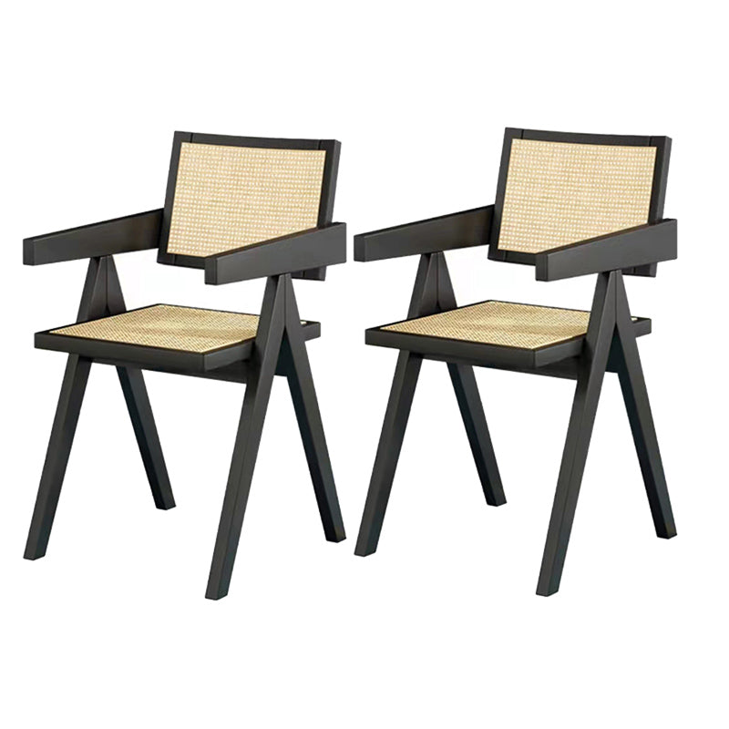 Black Wood Dining Table Set with Chairs 1/2/5 Pieces Modern Dinette Set