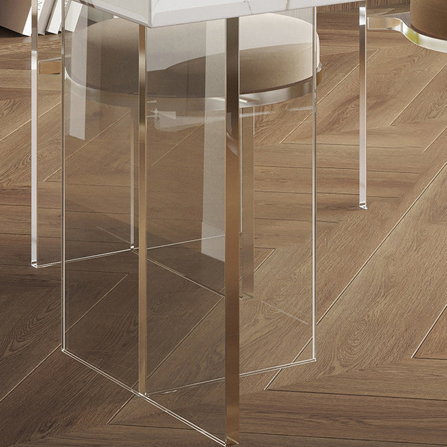 Medieval Modern Stone Dining Table Double Pedestal Base Table for Dining Room