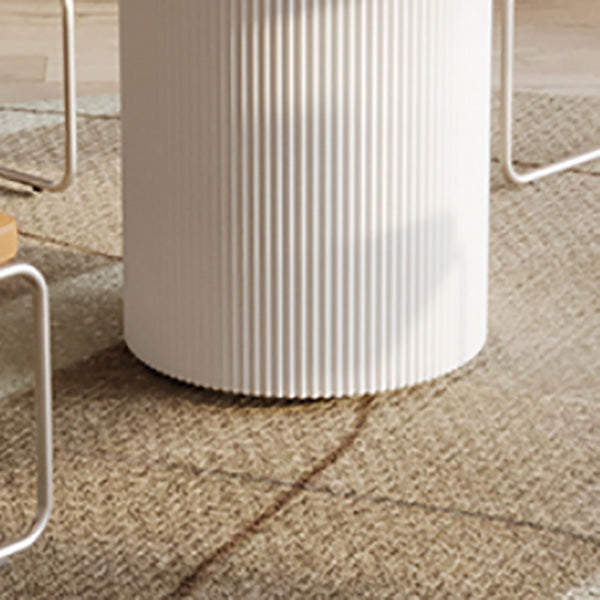 Modern Pedestal White Dining Table Stone Table for Dining Room